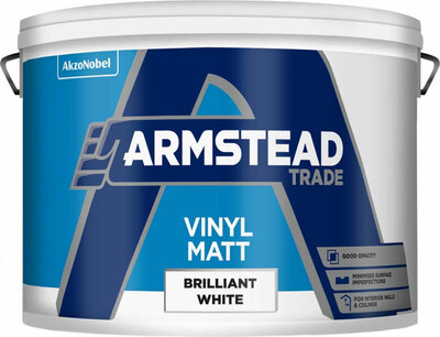 Armstead Trade Vinyl Matt Brilliant White 10L Paint 5218668