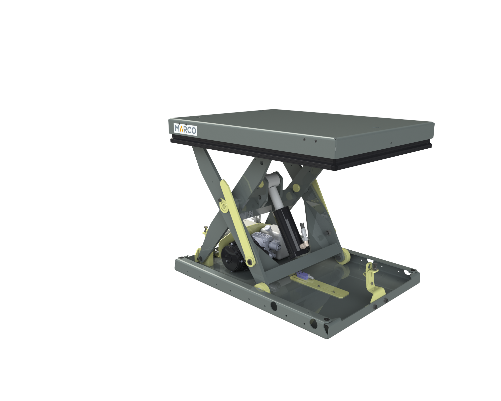 MARCO single scissor lift table for industrial work positioning