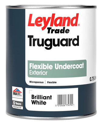 Leyland Truguard Exterior Undercoat Paint Brilliant White 750ml