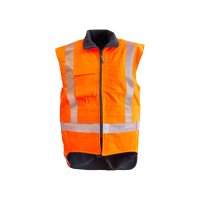 Hi-Vis FR Fleece Lined PU Vest, Orange