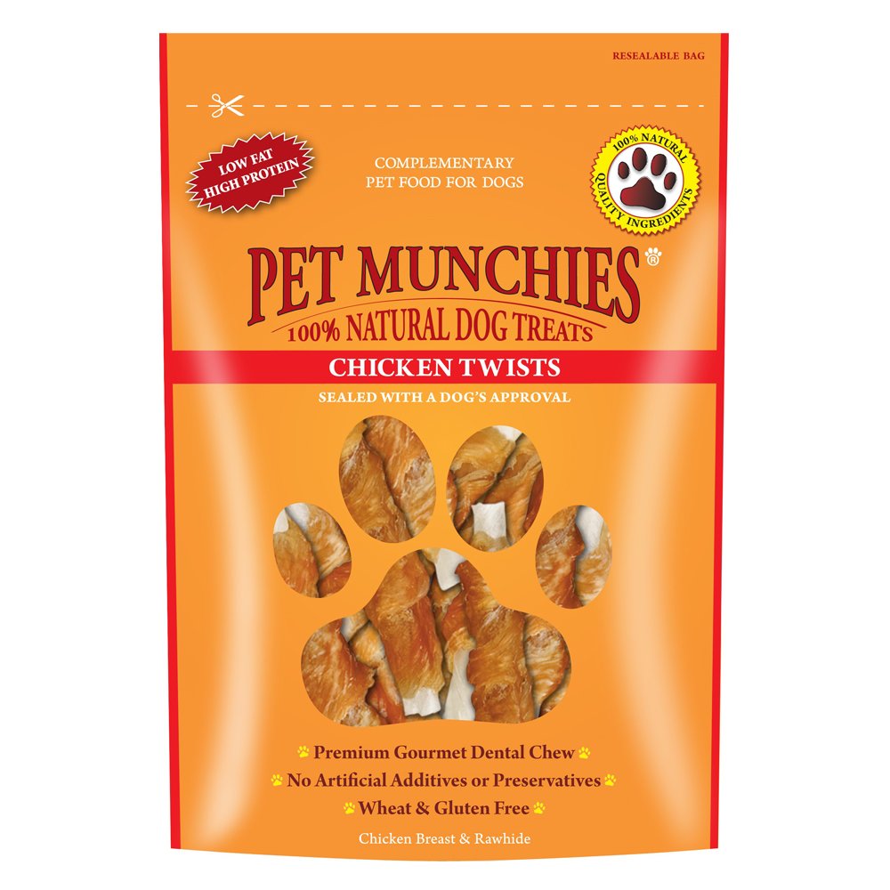 Pet Munchies Chicken Twist Dog Treat 8x80gm