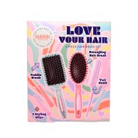 Bubble Boutique Love Your Hair 6pcs Hair Brush Gift Set