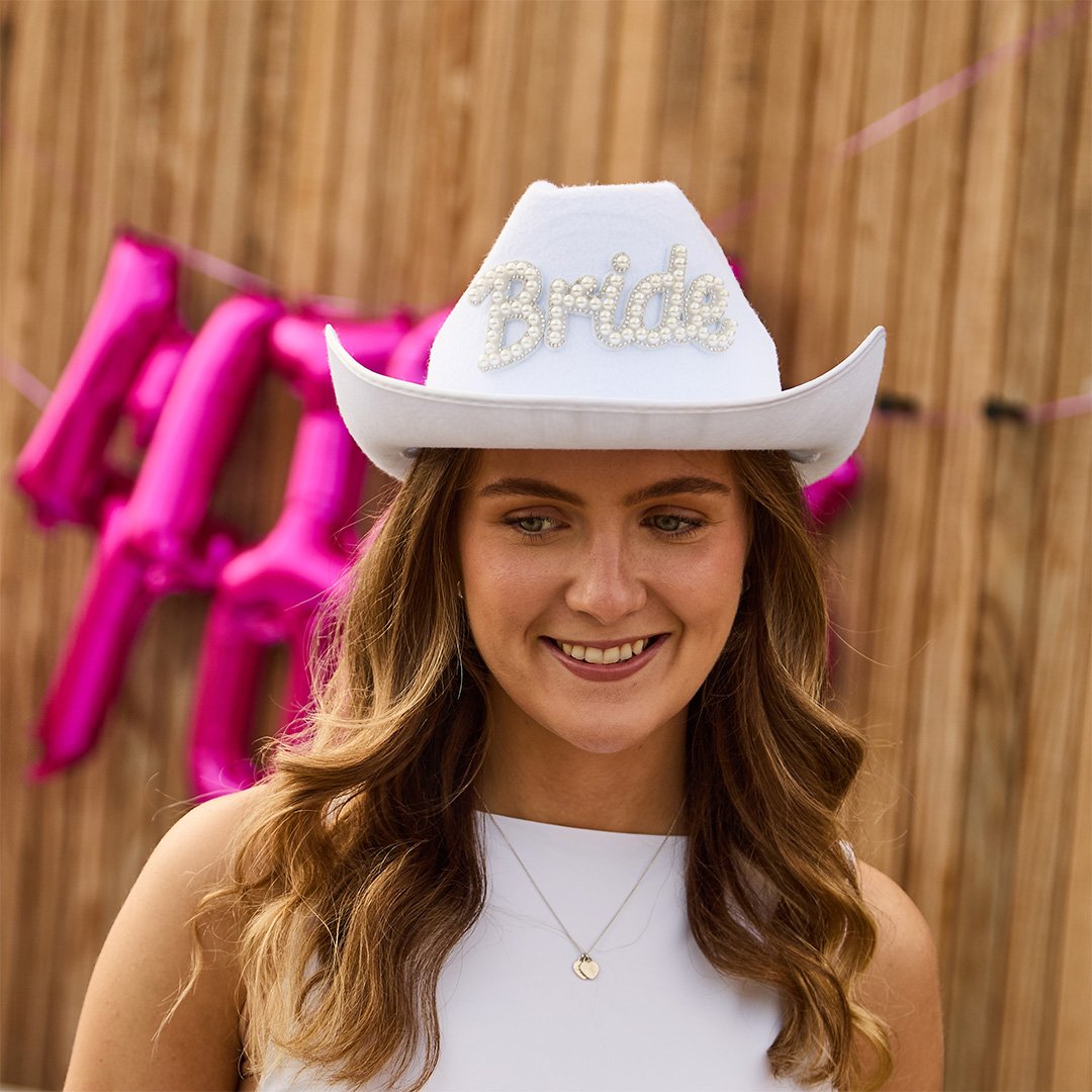 Embellished 'Bride' Cowgirl Hat