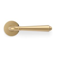 Valli Teseo Lever On Round Rosette - Polished Brass Pvd - Pair