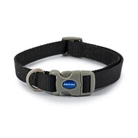 Ancol Viva Nylon Quick-Fit Collar 30-50cm M Size 2-5 Black x 1
