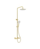 ALITA RAIN THERMOSTATIC SHOWER KIT BRUSHED GOLD