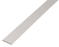 Alberts Flat Satin Aluminium 15x2mm 2 Metre 474010