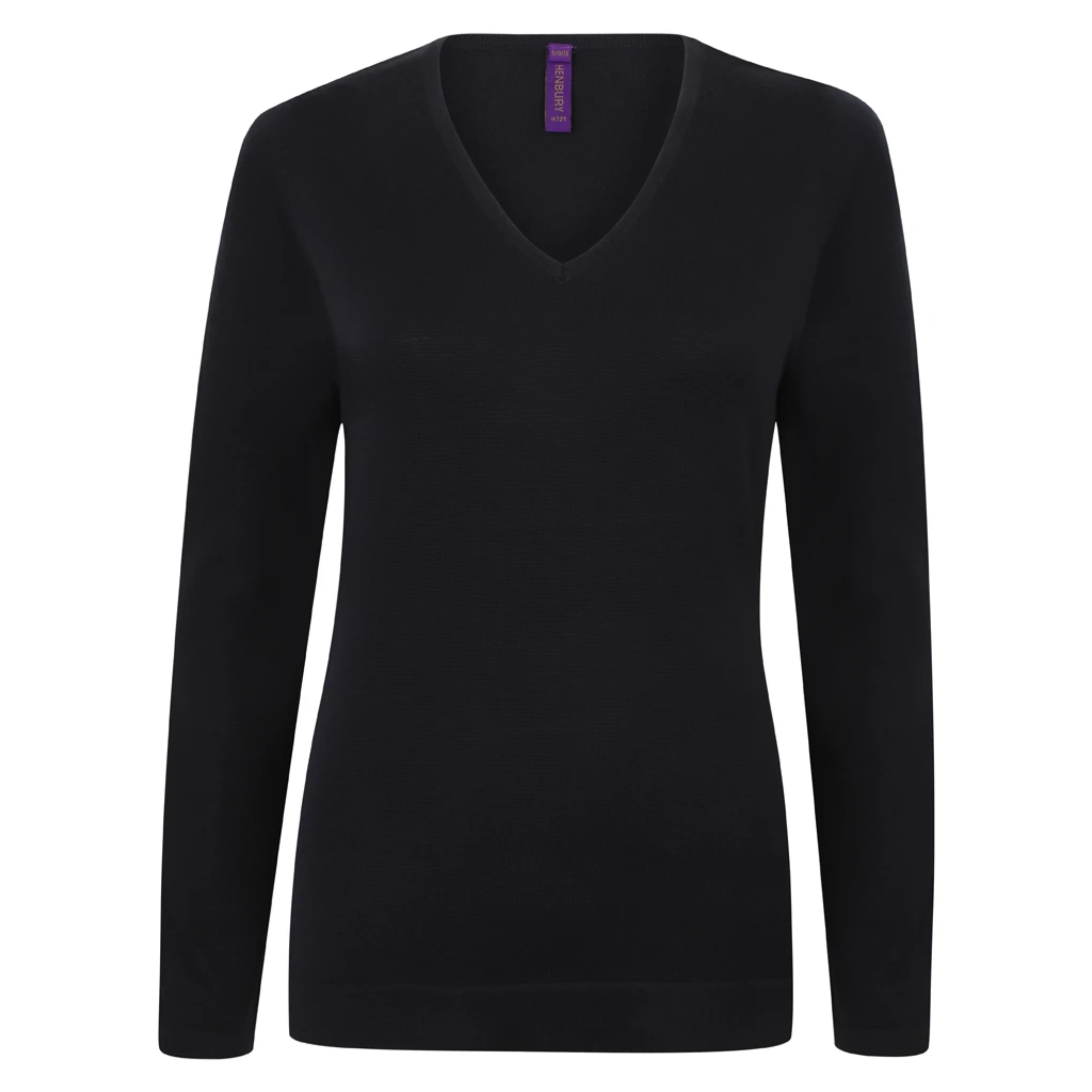 Henbury Ladies V-Neck Sweater, Navy