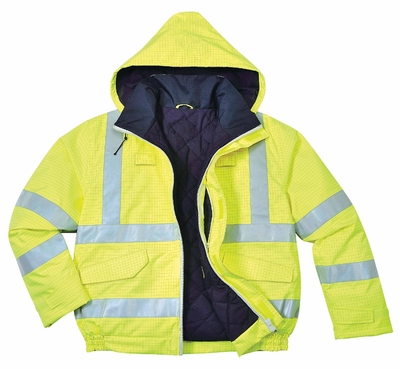 S773 BIZFLAME Flame Retardant Anti Static Hi-Visibility Bomber Jacket