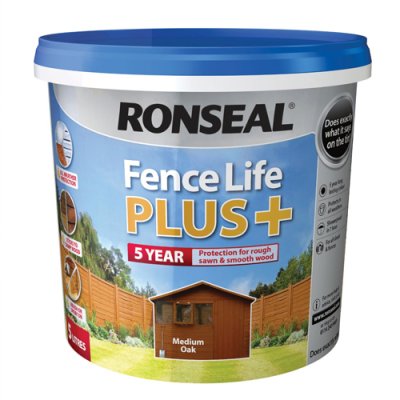 Ronseal Fence Life Plus - Medium Oak 5L