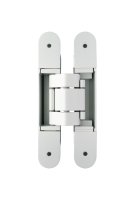 Invisacta IN310 3D Adjustable Concealed Hinge - Capacity 120 Kg - Screws And Caps Included Matt White Plastified (Ral 9016)