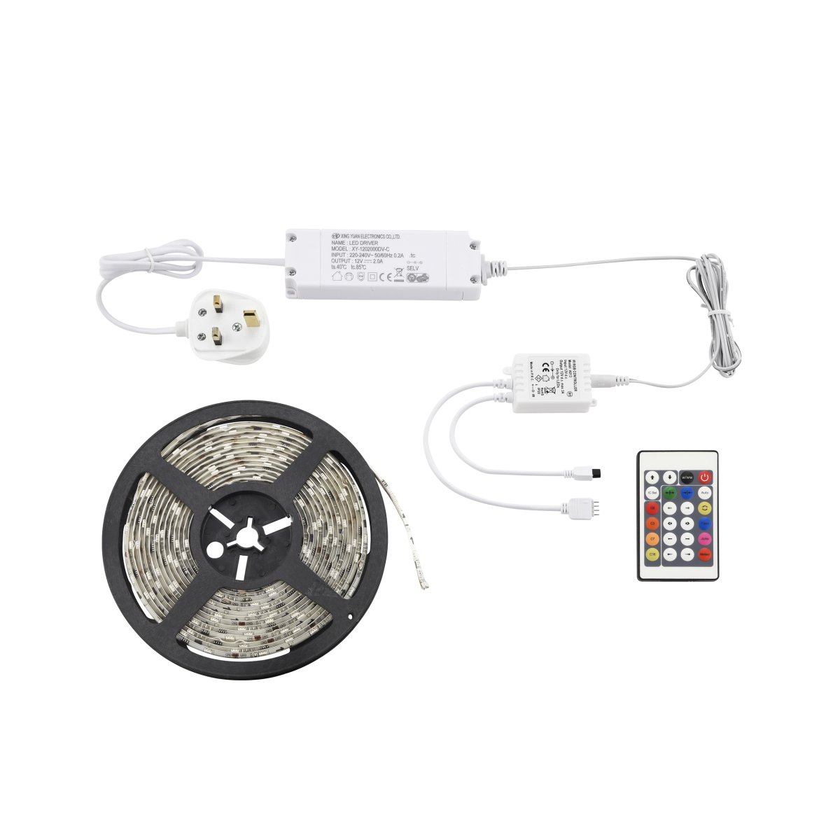 Saxby Aqualine LED Strip Pack 12V 5M RGB Kit IP44 24W 