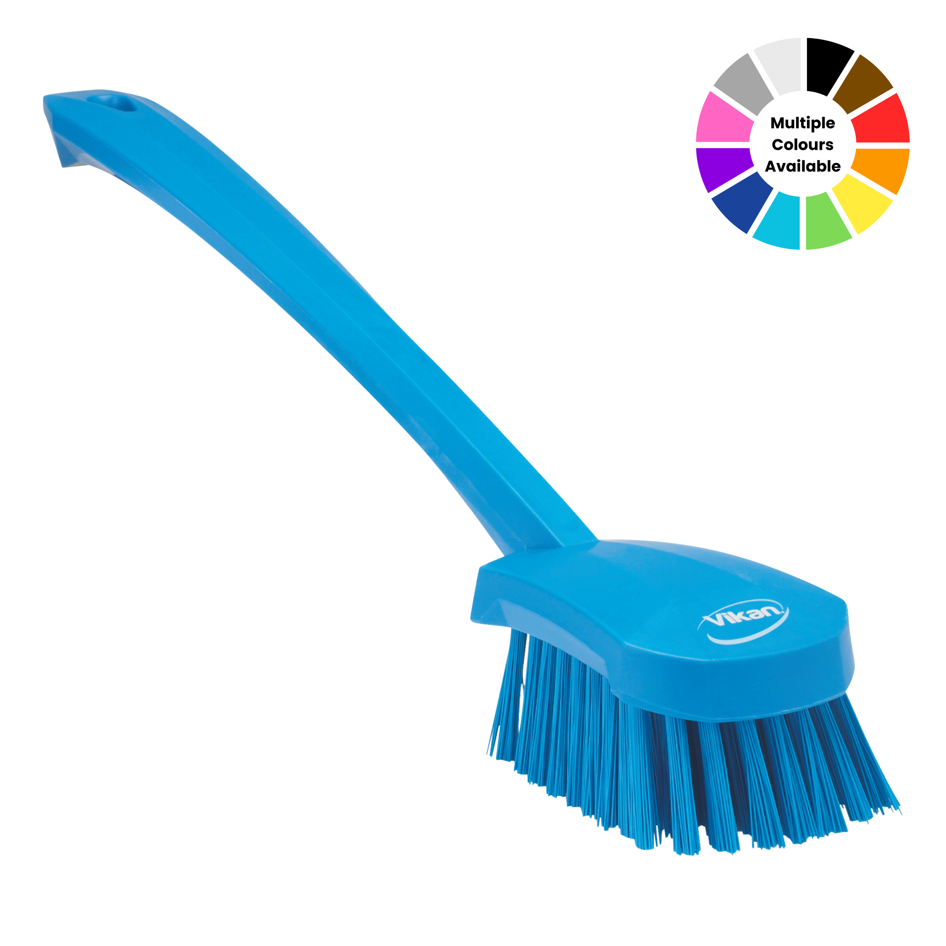 Vikan Washing Brush with Long Handle, 415 mm, Hard