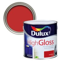 Dulux High Gloss Vermillion 2.5L Tin & Colour Swatch