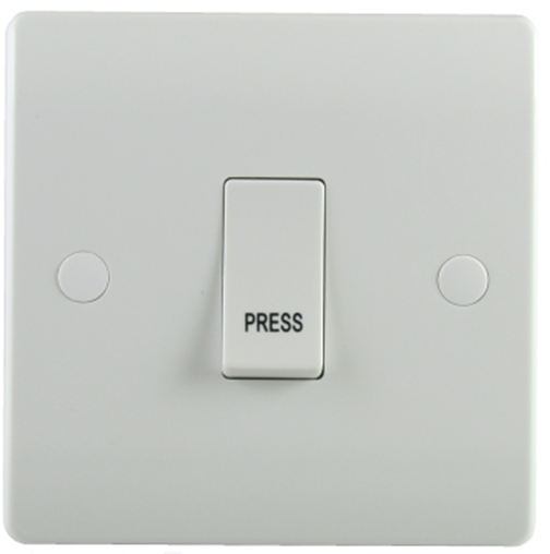 Sline 1G Press Switch White SL316