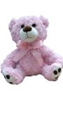 TEDDY BEAR PINK 22cm SITTING