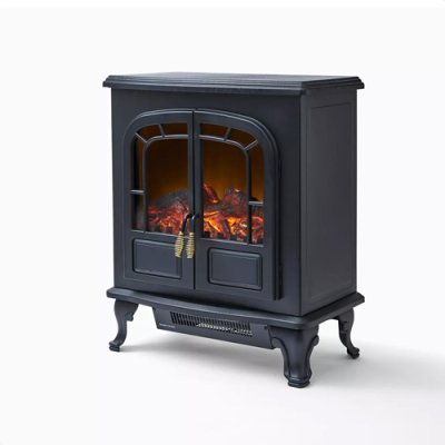 Warmlite Wingham 2kw Electric Double Door Fire Stove - Black | WL46019
