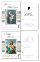 Card/Birthday Mass Bouquet/Silver Foil/Pearlised  (25023)