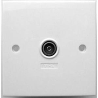 TV (IEC),  Single, 1 Way Wall Plate