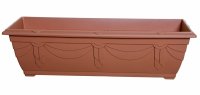 WHITEFURZE 60CM VENETIAN WINDOW BOX TERRACOTTA