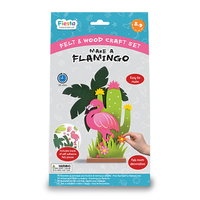 Felt & wood craft  Flamingo