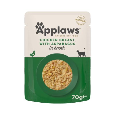 Applaws Cat Chicken Breast with Asparagus Pouches 12 x 70g