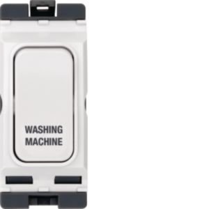 Hager Sollysta 20A DP Gridswitch "Washing Machine" White WMGSDP2/WM