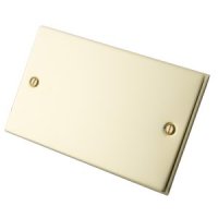 Polished Brass 2 Gang Blank Plate 6050-031
