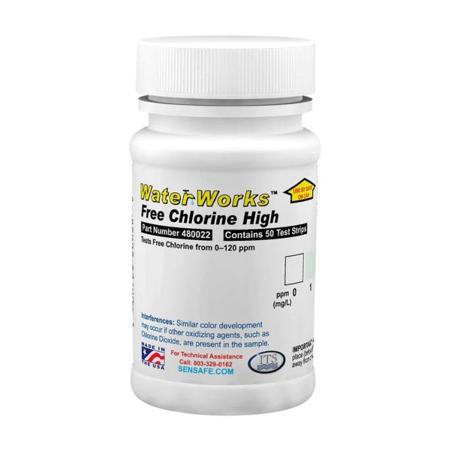 Free Chlorine High 0120ppm (Bottle of 50 test strips) Klipspringer