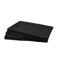 Heavy Duty Scouring Pads, Black, 25.4 x 11.5cm, 10/Case