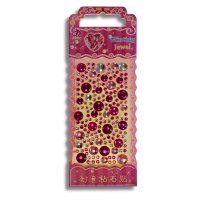 Crystal Gems - Self Adhesive Circle Gem Set (Pink)