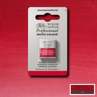 Winsor & Newton - Half Pan Alizarin Crimson - Prof Water Colour - Series 1