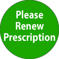 CIRCULAR LABEL "PLEASE RENEW PRES" (ROLL 1000)