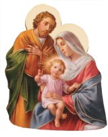 Wood Fridge Magnet/Holy Family   (33684)