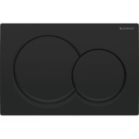 Geberit Alpha01 Round Dual Flush Plate - Matt Black 115.035.14.1