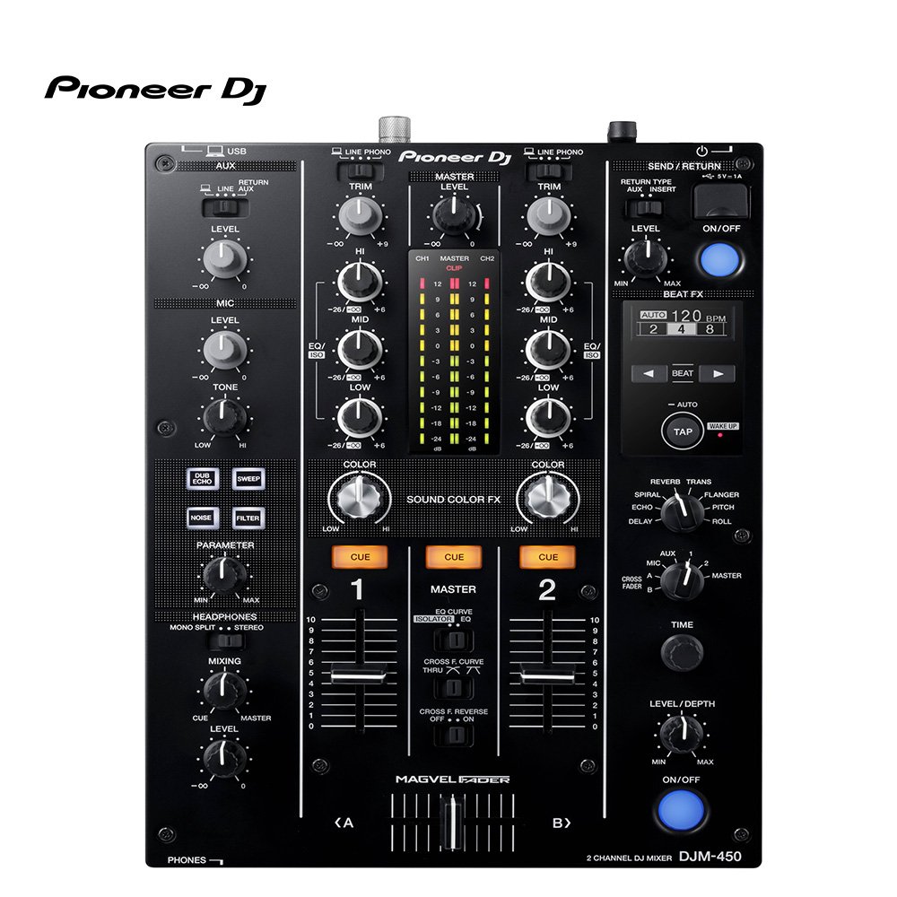 Pioneer DJM-450-K (Black)  | 2-channel DJ mixer