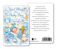 Laminated Leaflet/God Bless Baby Boy  (71901)