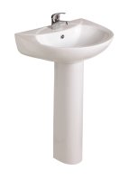 STRATA 45CM BASIN & FULL PEDESTAL 1TH