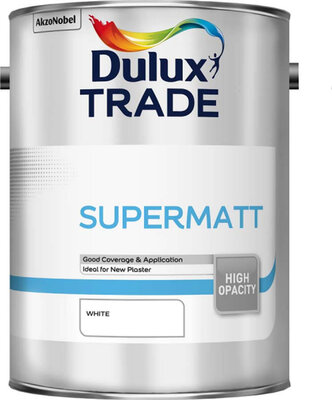 Dulux Trade Supermatt White 5L Paint 5091661