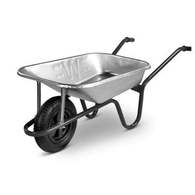 Contractor Wheelbarrow Galvanised 85L Pneumatic Wheel C4VP