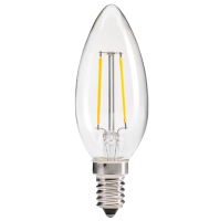 LED Filament Candle Lamp 2W SES Clear 