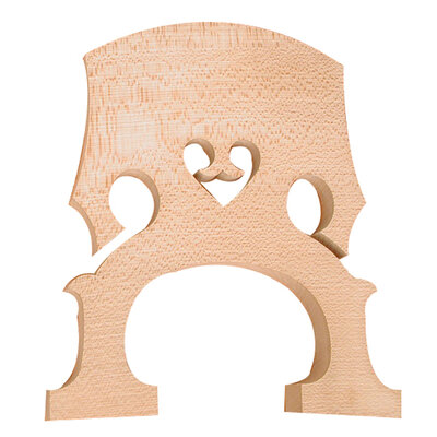 Double bass bridge, low heart