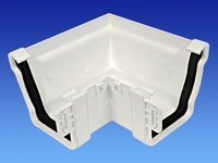 Wavin White Stormline Gutter Angle 90 Degree - External 8T853 T9853W