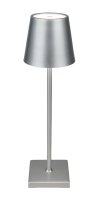 LED Rechargeable Silver Lamp 33cmH