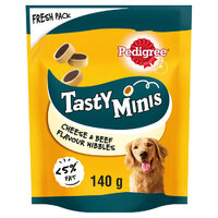 Pedigree Tasty Minis Cheesy Nibbles - Beef & Cheese 140g x 8