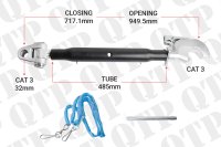 Heavy Duty Top Link Knuckle Cat 3 / 3 Hook 485mm 