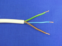 3 Core 0.75 Sqmm White Heat Resistant Flex