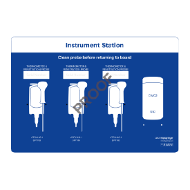 Instrument station for 3x instruments & 1x wipes
