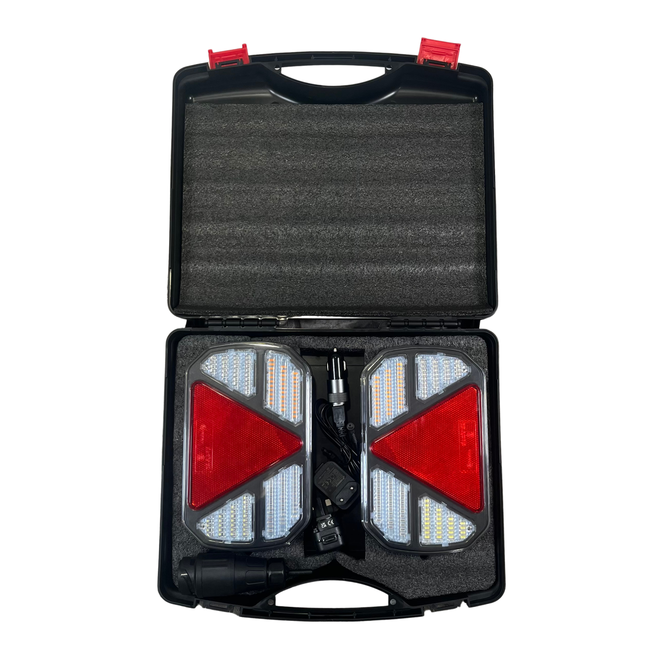 FLATBED / TIPPER LED REAR LIGHT SET 12V/24V - 13 PIN MAGNETIC WIRELESS KIT 