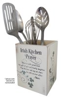 Wood Kitchen Utensil Holder/Irish Blessing   (AG57106)